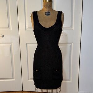 Elegant Black Knit Dress